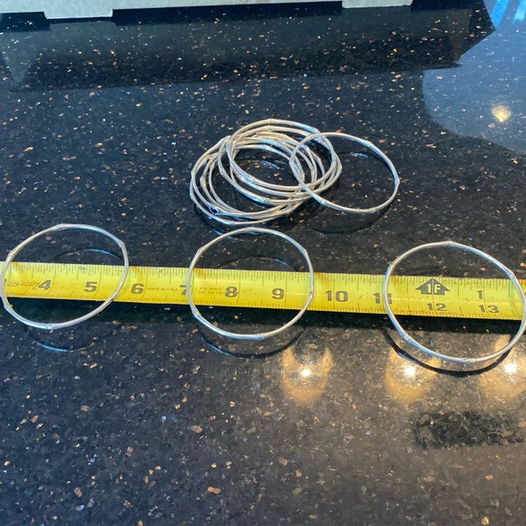 John hardySilver Bangle Bracelets Set of three